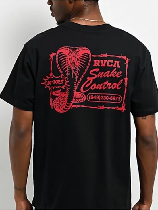 RVCA Other - RVCA Snake Control Graphic T-Shirt - Black/Red - Size Boy’s L